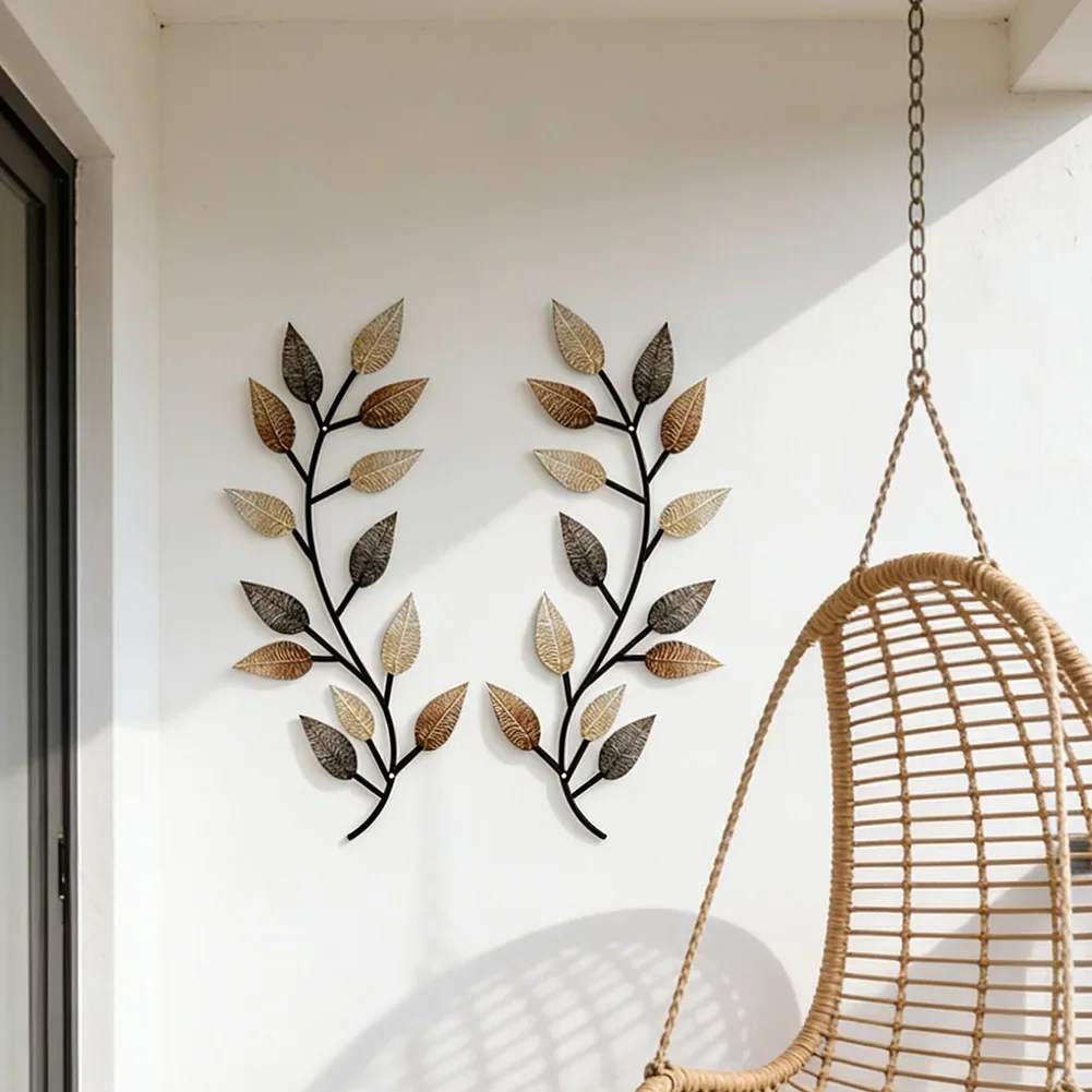 Metal Wall Decor With Traditional Mediterranean Olive Motif Adapted For Global Contemporary Living Environments