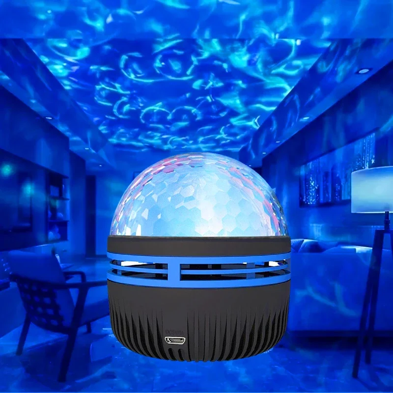 Magic Ball Projector Lamp, Water Ripple, Remote Control, Creative Table Lamp, Romantic Decoration, Night Lamp, Star Aurora