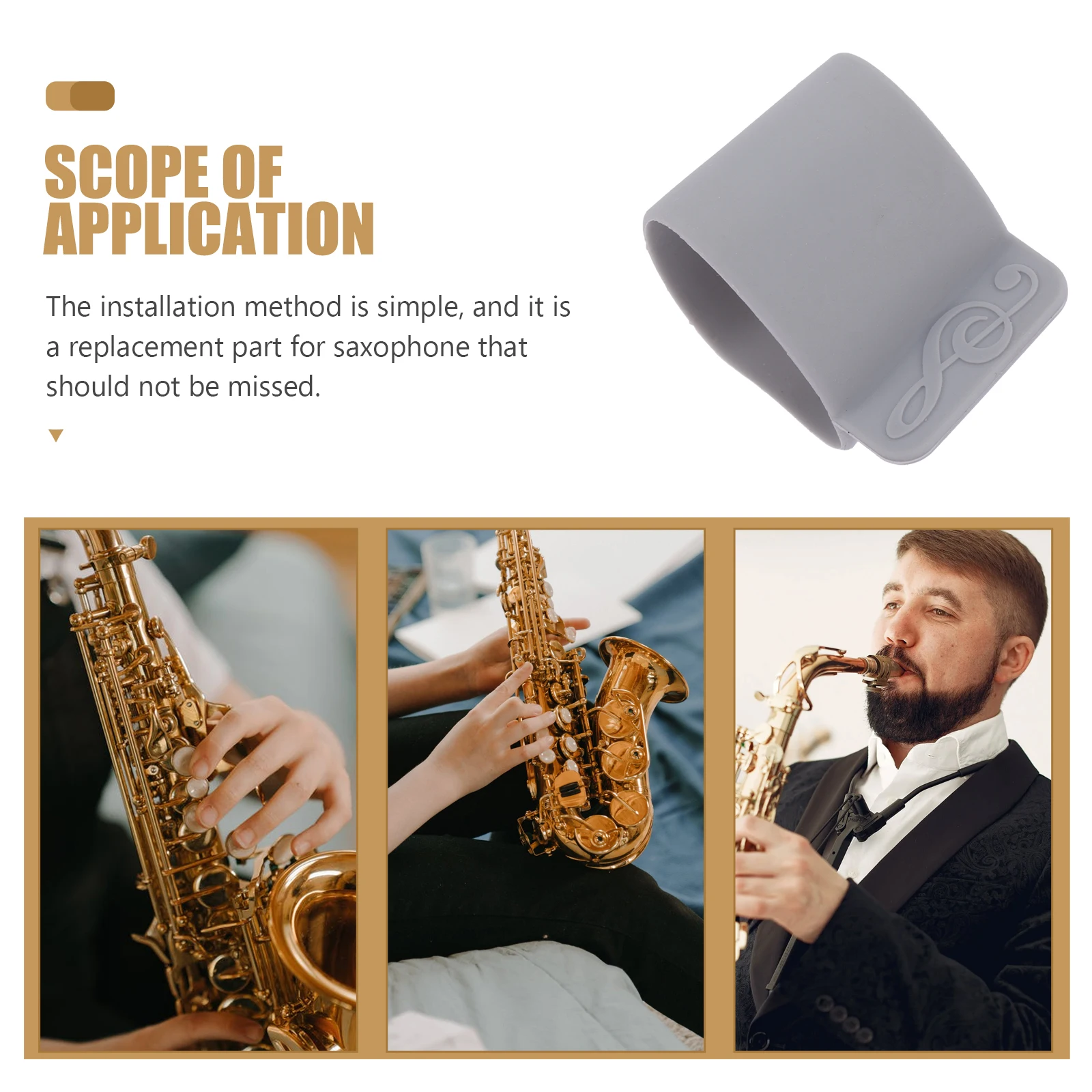 

Mouthpiece Clip for Saxophone Soprano Clarinet Alto Reed Parts Accessories