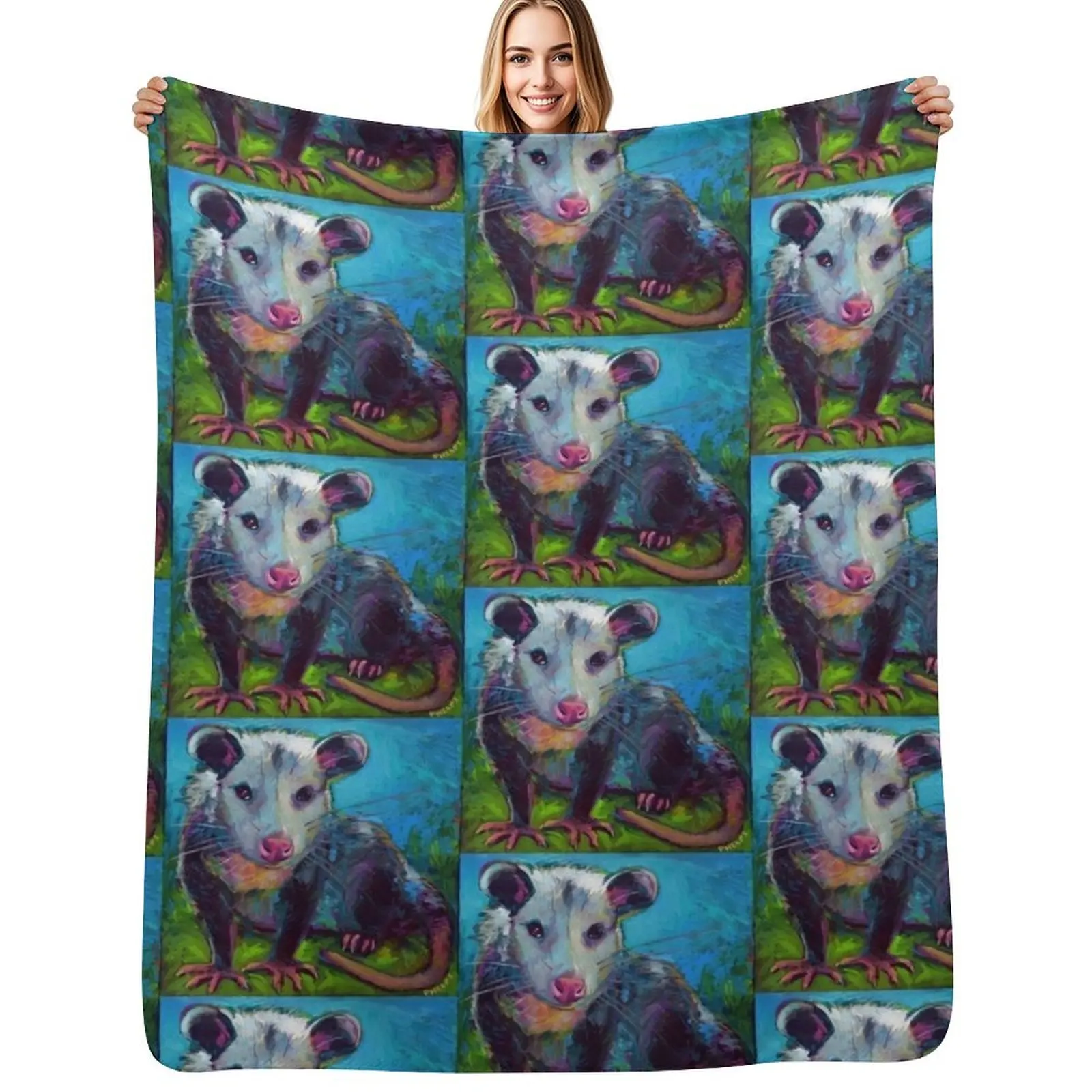 Beethoven the OPOSSUM by Robert Phelps Throw Blanket All Weather Soft Throw Blanket for Sofa