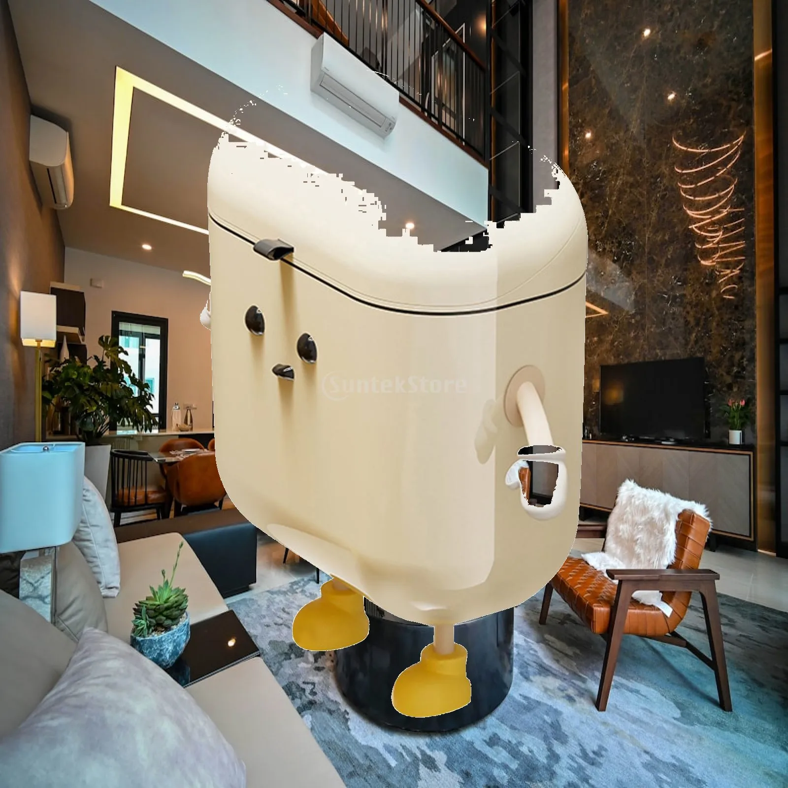 Kitchen Hanging Trash Can Rubbish Bin Garbage Can for Car Office Countertop