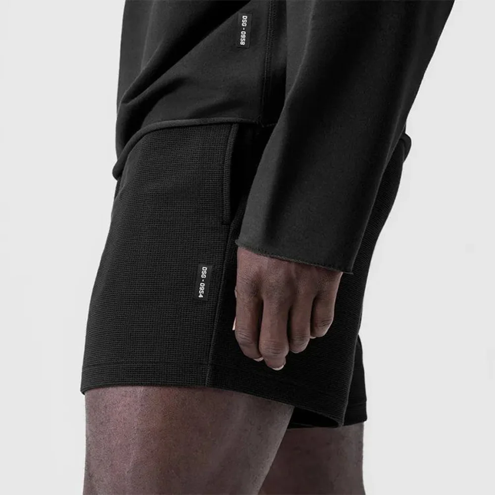 Mens Shorts Embroidered Zipper Pocket Jogging Sports Shorts Breathable Slim Fit Gym Simple Fitness Casual Shorts Men'S Wear 2024