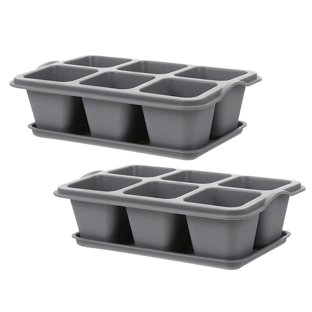 

2Pcs Succulent Planter Tray Durable Eco Friendly Plastic Flowerpot Bedroom Room Kitchen Planting Rose