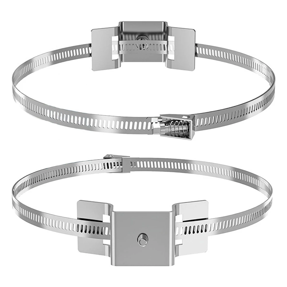 Staffa di installazione per asta porta cartello regolabile per grandi pali da 4" a 15" Kit di montaggio per cartelli stradali in metallo Piccoli pannelli solari