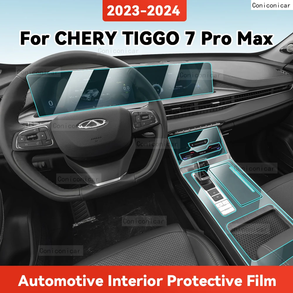 

TPU For CHERY TIGGO 7 PRO Max 2023 2024 Transparent Protective Film Car Interior Central Control Navigation Panel Auto Sticker