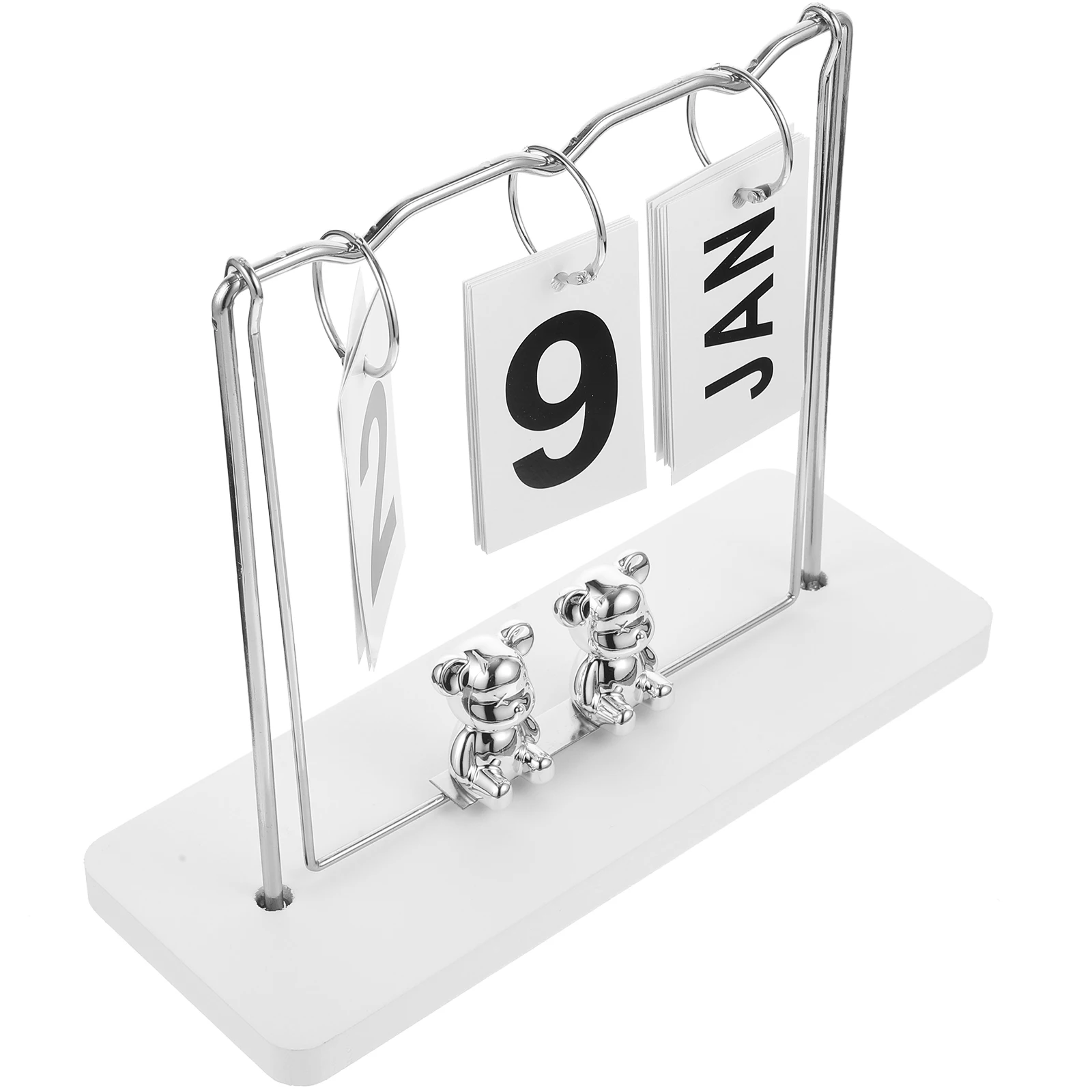 

Office Desk Decor Calendar Ornaments Perpetual for Desktop Calendars Standing Listing Reusable Tabletop