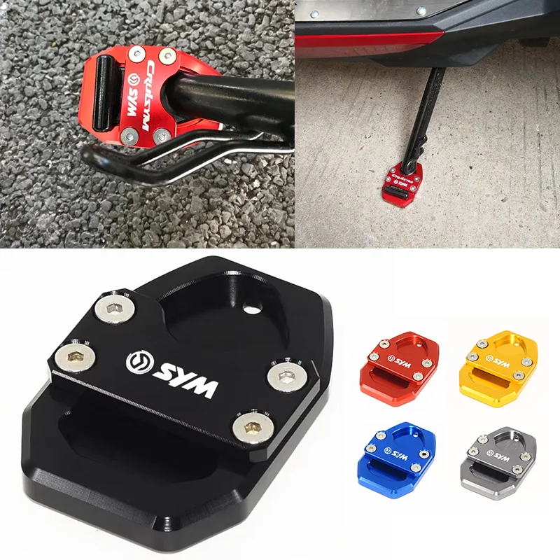 

For SYM CRUISYM300 GTS300i GTS 300 300i Motorcycle Parts CNC Kickstand Foot Side Stand Extension Pad Support Plate Enlarge Stand