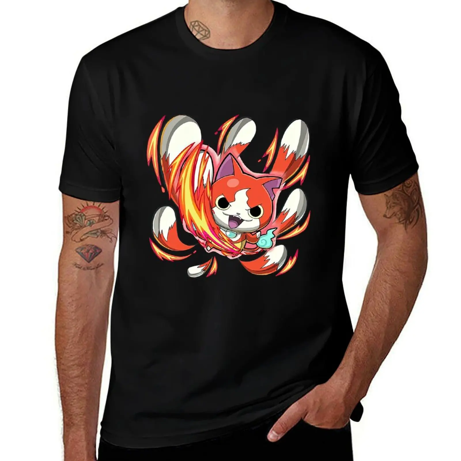Симпатичная футболка Yokai Watch, спортивный топ с короткими рукавами, спортивный крой
