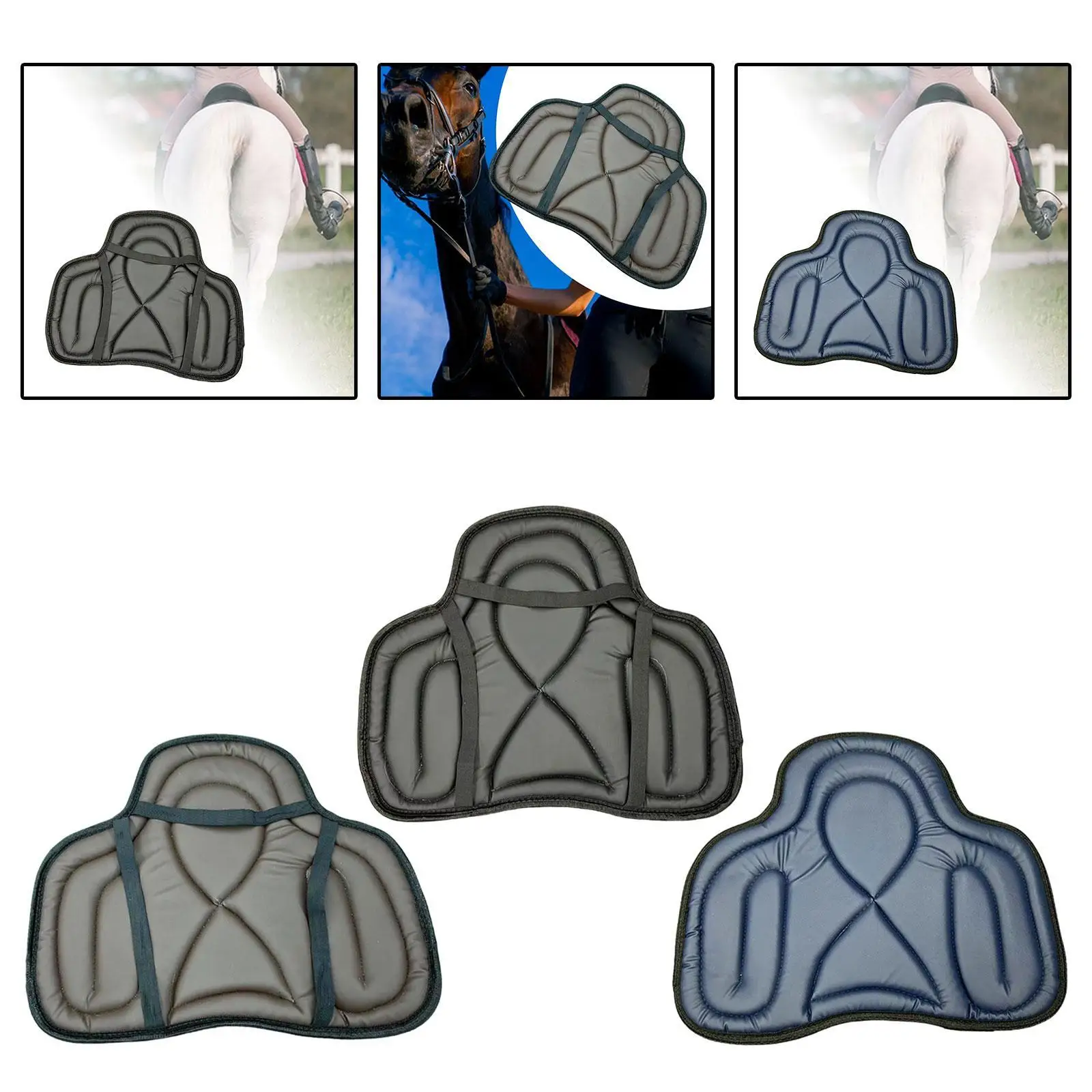 Saddle Pad Non Slip Shock Absorption Thick Horse Cushion Western Riding Supplies for Equestrian Outdoor Activities