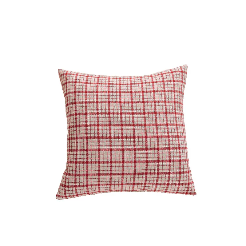 

Modern simple style throw pillow, chenille thousand bird grid sofa cushion