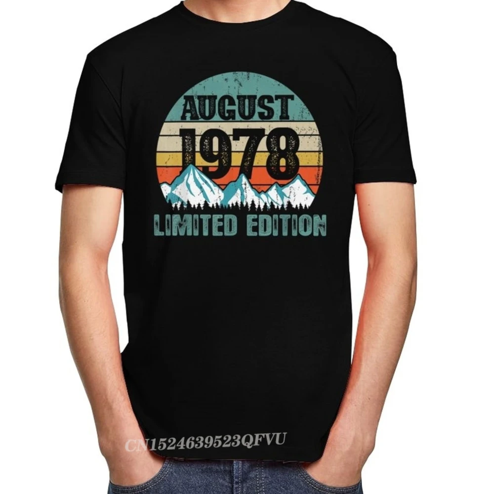 Cool August 1978 T-Shirt Limited Edition 42 Years Old Tshirt Men Camisas Men Birthday Camisa Streetwear Casual Tshirt New