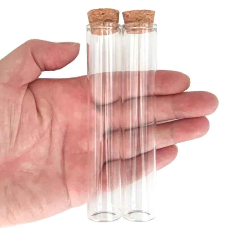 22*120mm 30ml Dragees Glass Jars Little Glass Bottle Test Tube Empty perfume Container DIY Crafts Candy Bottle Wedding Gift