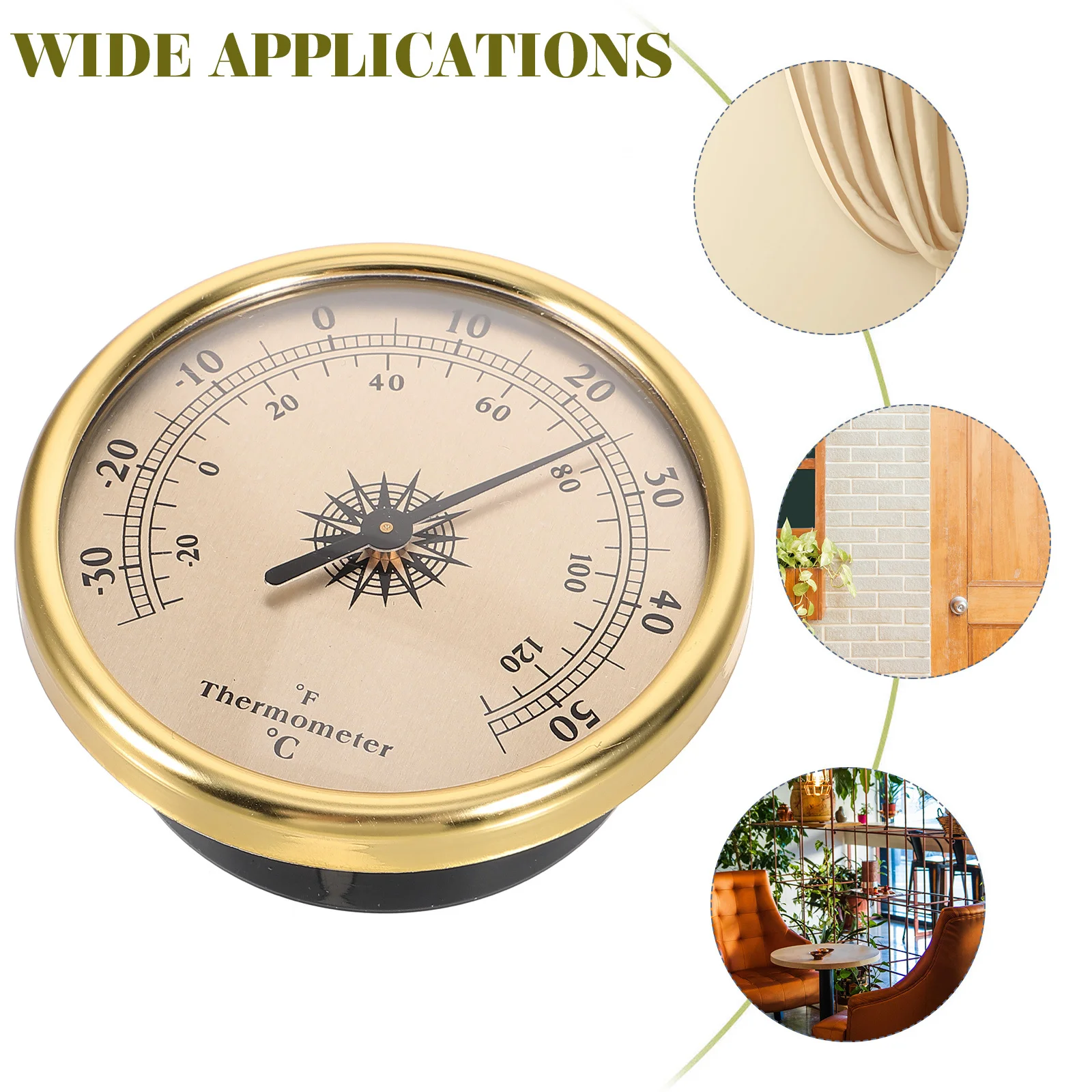 Round Temperature Gauge Indoor Humidity Meter For Room Nursery Garden Wall Mounted Thermometer Temperature Measuring Tool