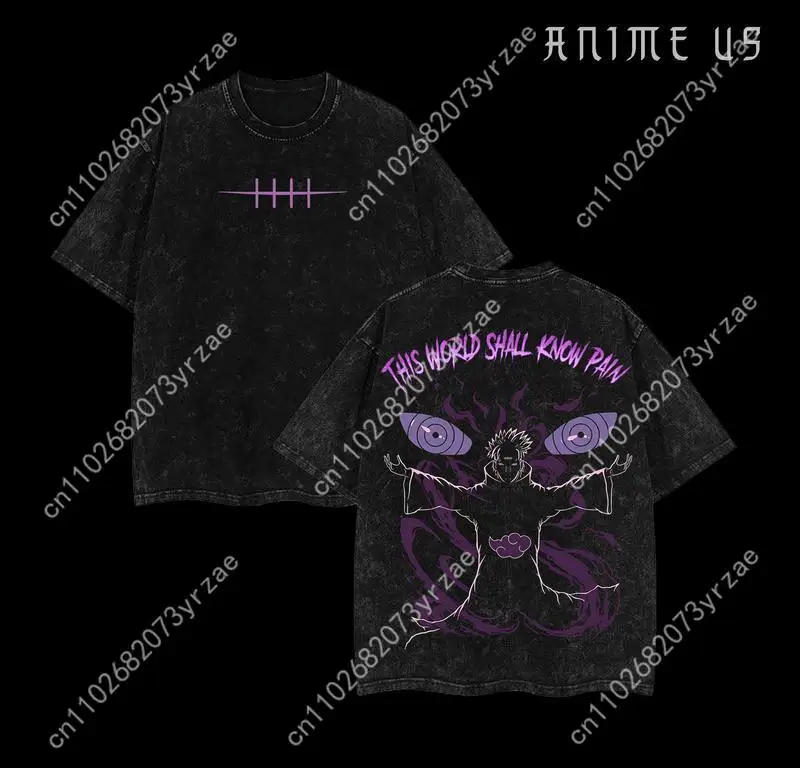 Pain Nagato Retro Tshirt Man Woman High Quality Vintage T Shirt Cotton Short Sleeves Fashion T-shirt Soft Breathable Tops