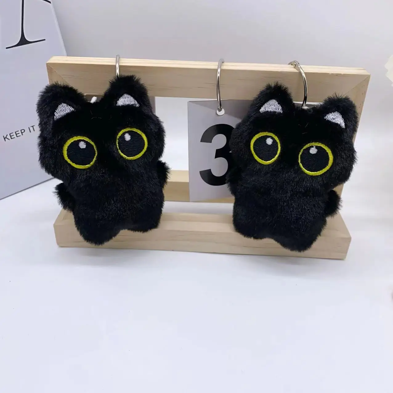 10cm Cute Black Cat plush toy Doll Small Pendant Cuddly Pillow Cushion Ins Black Cat Plush Toy Doll for Boy Girl Brithday Gifts