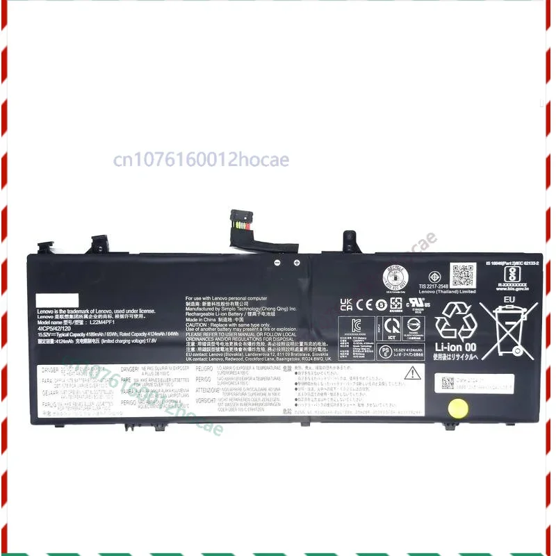 

Genuine Original 65Wh L22M4PF1 L22C4PF1 L22D4PF1 SB11J63620 Battery For Yoga Slim 6 14IAP8 14APU8 Yoga Slim 7 14IMH9 14IR