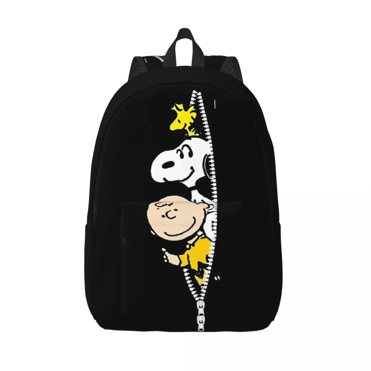 Snoppy sırt çantası orta yüksek kolej okul öğrenci kitap çantaları gençler tuval sırt çantası açık