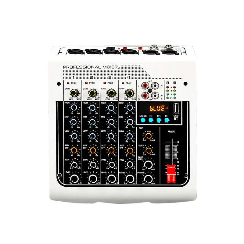 

Hot Sale Mini 6-channel 48V Fantasy Power Multi-Function BT USB Audio Mixer For Studio Recordking