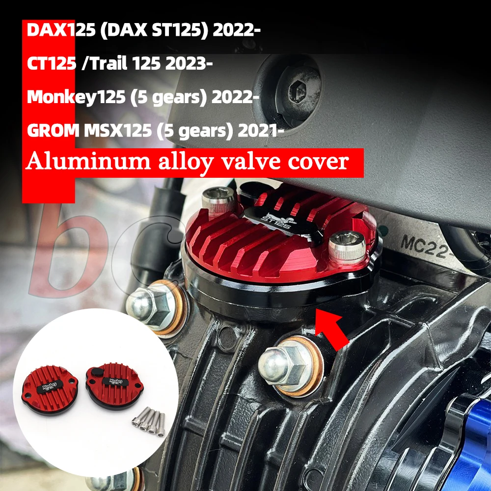 Aluminum Alloy Valve Cover for Honda CT125 MONKEY125 DAX125 GROM MSX125 2021 2022 2023 2024
