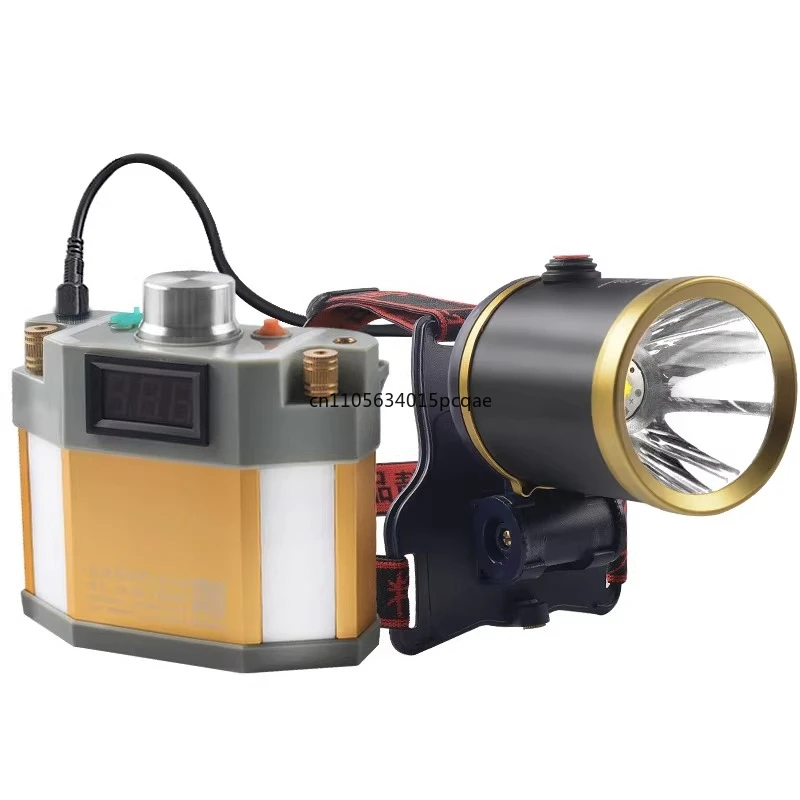 

12V Split Headlight, Strong Light LED Rechargeable Lithium Outdoor Super Bright Head-mounted Mining Lamp, Long Battery Life