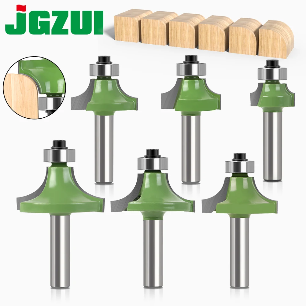 Straight End Madeira Router, Aparador, Limpeza Flush Trim, Canto Redondo Cove Box, Bits Ferramenta, Fresa, Novo, 8mm Shank