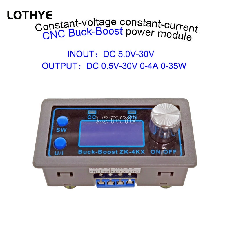 DC DC Buck Boost Converter CC CV 0.5-30V 4A Power Module Adjustable Regulated Power Supply For Solar Battery Charging ZK-4KX