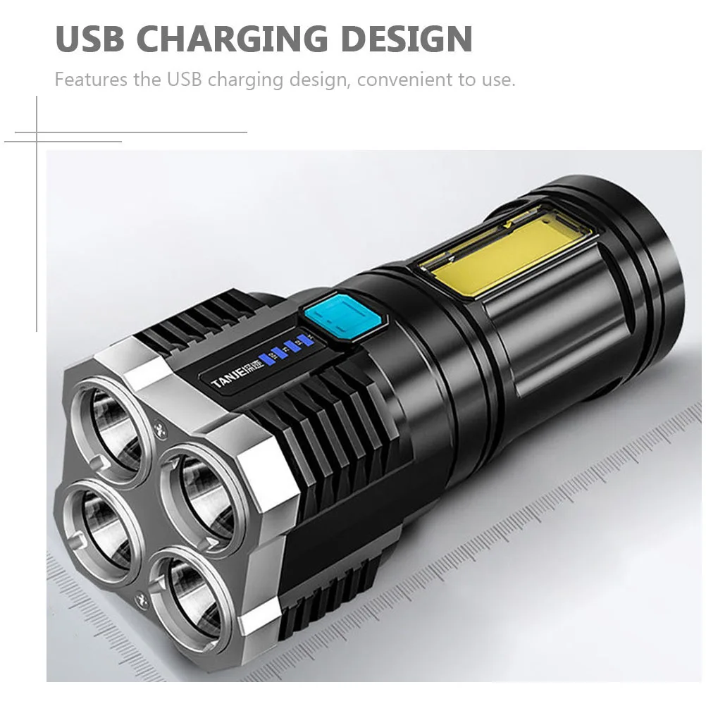 1 قطعة في الهواء الطلق استخدام مصباح يدوي USB قابلة للشحن المحمولة المدمجة عالية السطوع LED الشعلة للتخييم التنزه الصيد #6