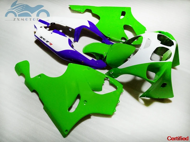 

Free Custom fairing kits for Kawasaki Ninja ZX7R 1996 1997-2003 motorcycle fairings kit ZX 7R 96-03 green bodywork