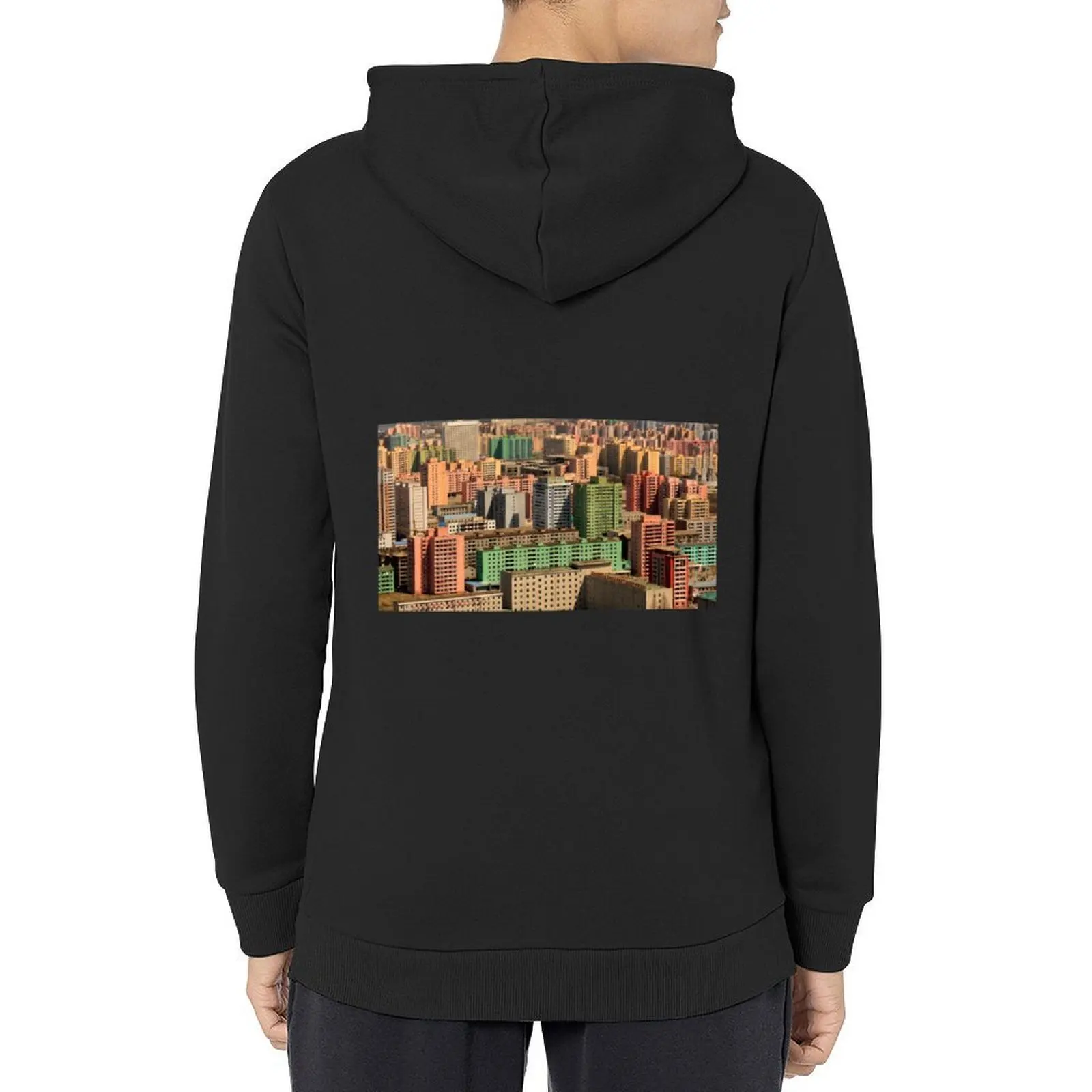 

Pyongyang apartment buildings, DPRK North Korea Hoodie men's autumn clothes autumn winter clothes men's clothing mens hoodie