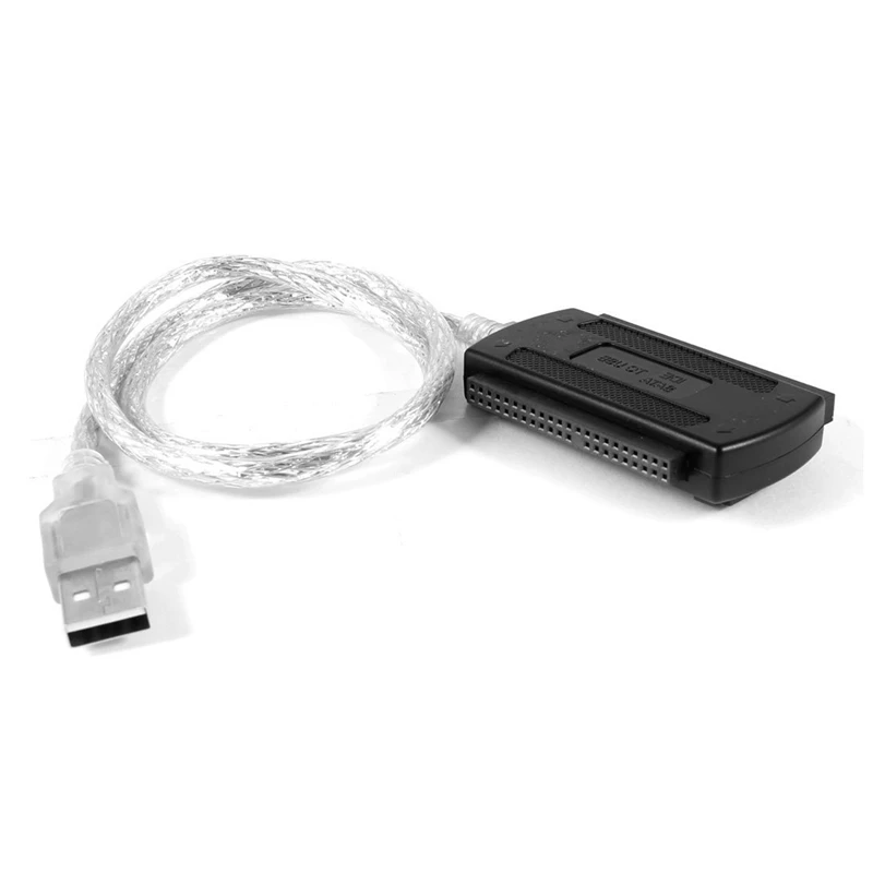 

2 шт., USB 2,0 к SATA IDE 40-контактный Кабель-адаптер для жесткого диска 2,5 3,5