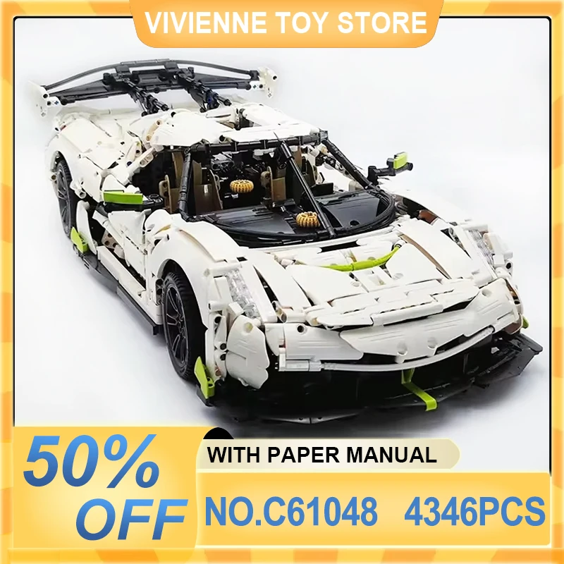 CADA C61048 MOC Technical Super Sport Car Buidling Blocks Speed Vehicles Bricks Puzzle Assembly Toys Christmas Gift For Boy Kids