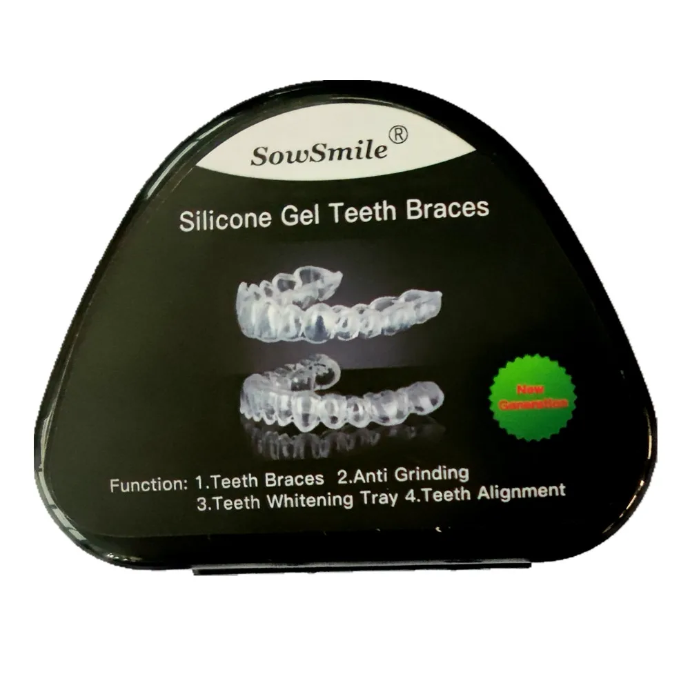 SowSmile Silicone Gel Soft Dental Oral Teeth Tooth Whitening Trays Anti Grinding Tooth Whitener Mouth Night Guard Bruxism Braces