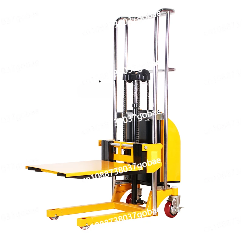 ZC Hydraulic Lifting Small Forklift Electric Small Household Stacking Height Loading and Unloading Increased by Luggage Trolley