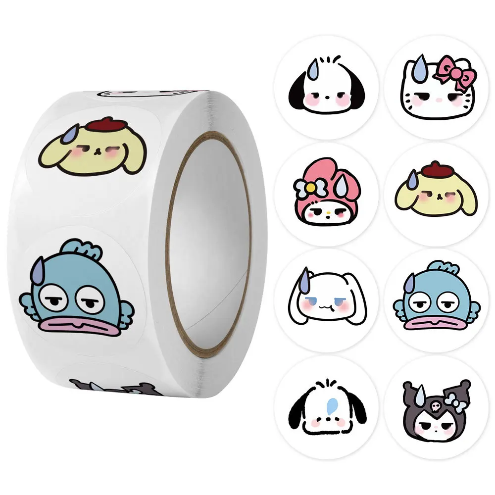 500Pcs Sanrio Stickers Kawaii Hello Kitty Melody Kuromi Cinnamoroll Graffiti Decals Kid Toy Cute Cartoon Decoration Gift