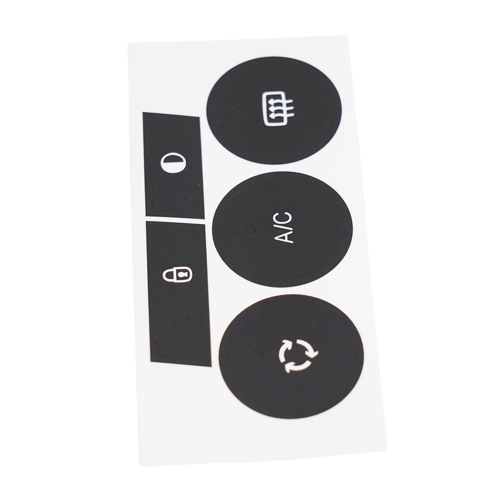 C4 Button Stickers C4 A/C Control Button Repair For Car Interior Repair Abscission Resistant Black Overlay High Quality Material