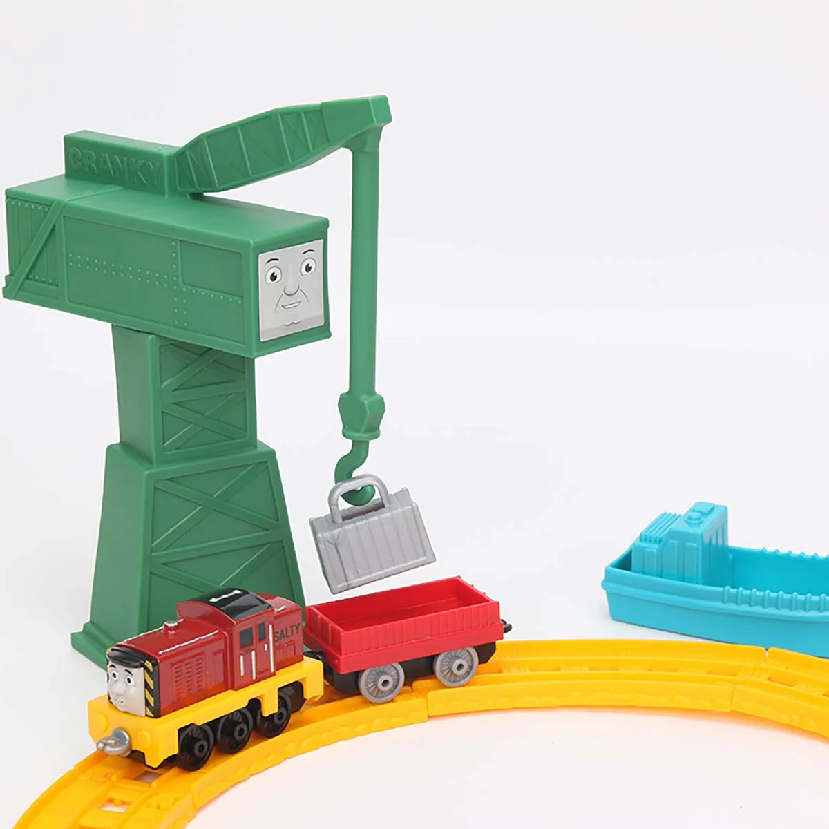 Thomas & Friends Collectible Railway Salty & Cranky\'s Cargo Drop [BHR95], CRANKY\'S CARGO DROP Playset Wooden Train Track