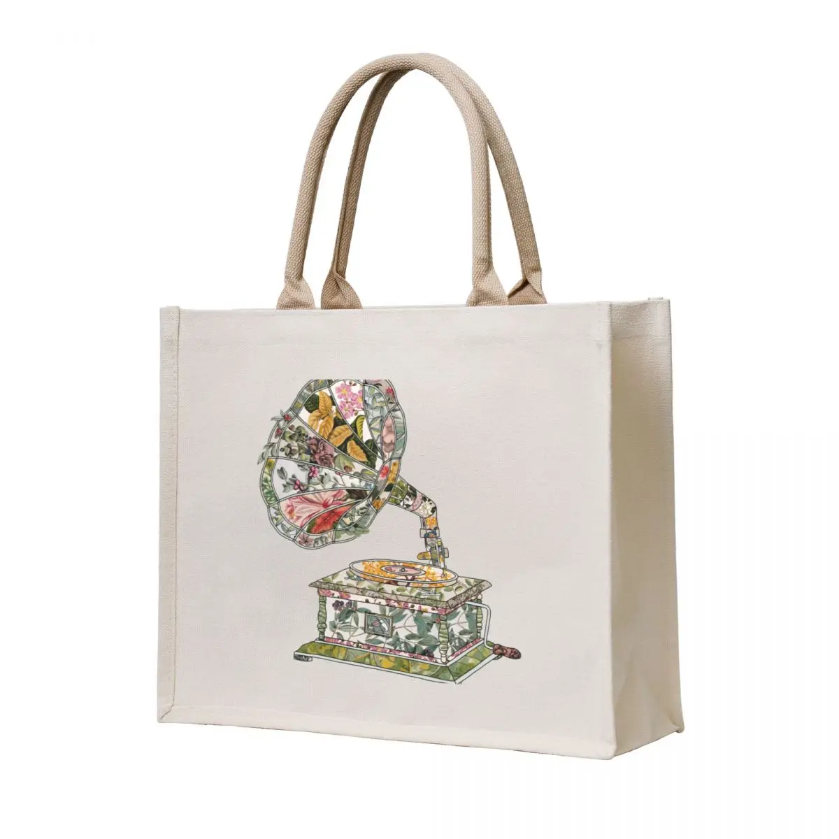 

Seeing Sound Vintage Botanical - on white Tote Bag shopping bag logo Customizable tote bag Cloth