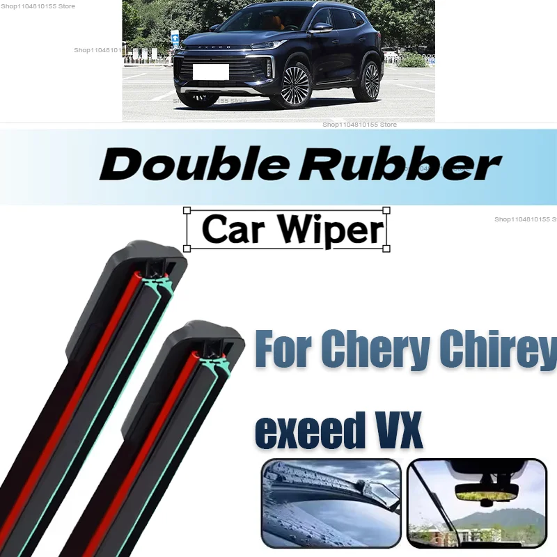 

2PCS Car Wiper for Chery Chirey Exeed VX 2021-2024 Front Windshield Windscreen Wiper Blade Rubber Accessories 2022 2023 2024