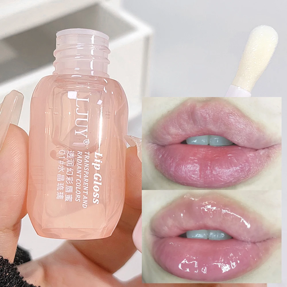 Jelly Fruit Lip Oil Moisturizing Hydrating Anti-drying Clear Plumping Lip Gloss Transparent Water-light Lasting Plump Lip Makeup