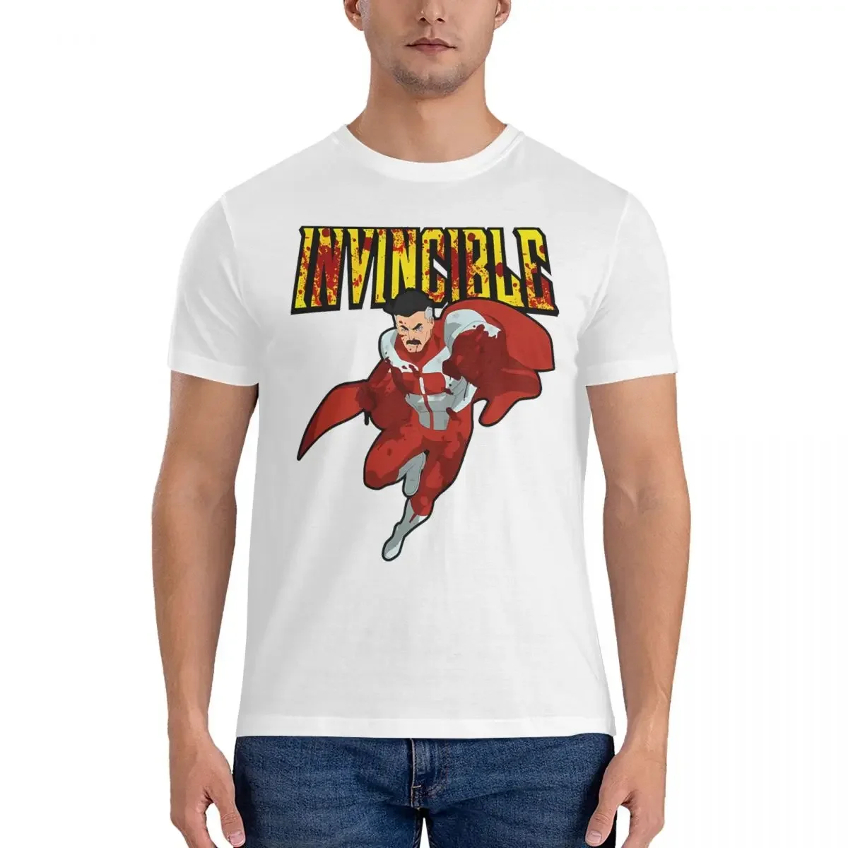 OMNIMAN OMNI-MAN NOLAN GRAYSON (INVINCIBLE SUPERHERO SHOW) T Shirts Men's Cotton Creative T-Shirt Invincible Tees Short Sleeve