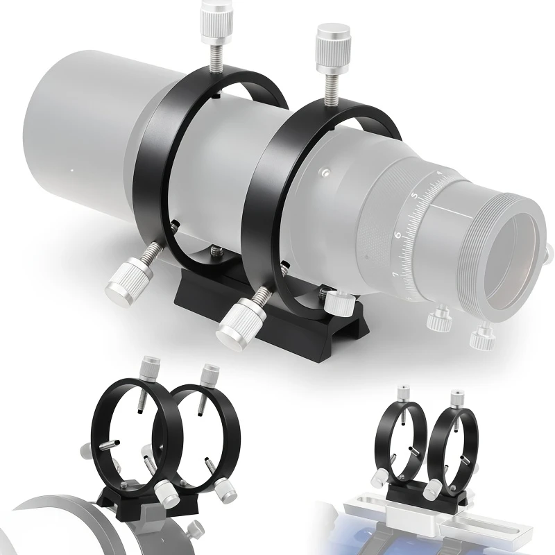 Guiding Scope Ring Kit for Telescope Tube Diameter Or Finders 43 Mm to 65 Mm with Pair Ideal for Astrophotography
