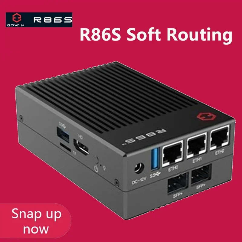 R86S Soft Routing Multi-net port, mini host N5105 N6005 8GB/16GB/32GB 10 Gigabit fiber port 2.5G