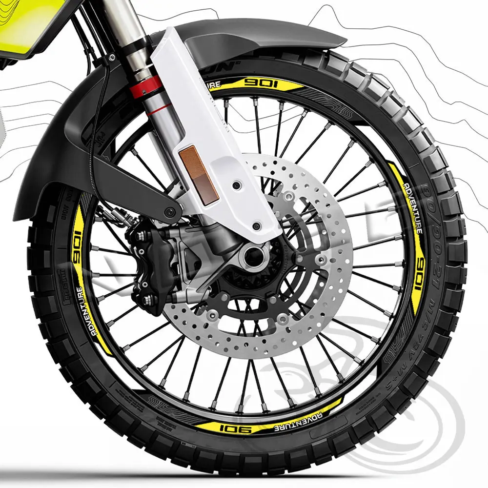 Motorcycle Wheel Sticker Reflective Motocross Rim Decal For Husqvarna Norden 901