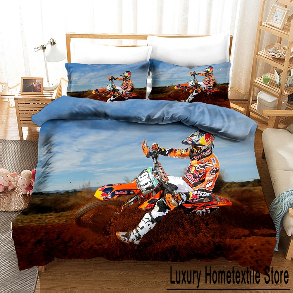 

Комплект постельного белья для мотоцикла, пододеяльник с 3D принтом для автомобилей и наволочкой, покрывало для мотокросса, комплект постельного белья для мальчиков, домашний текстиль King Size