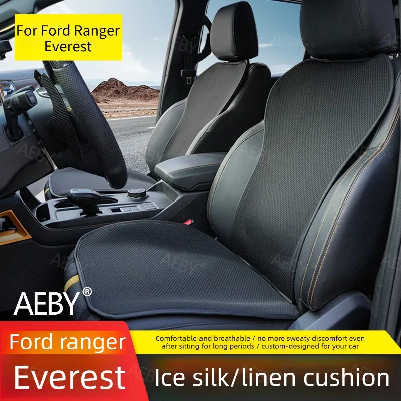 

Чехол на автомобильное сиденье из льняной ткани для Ford Ranger Everest 2015-2021, дышащий, всесезонный, противоскользящий, для интерьера автомобиля.