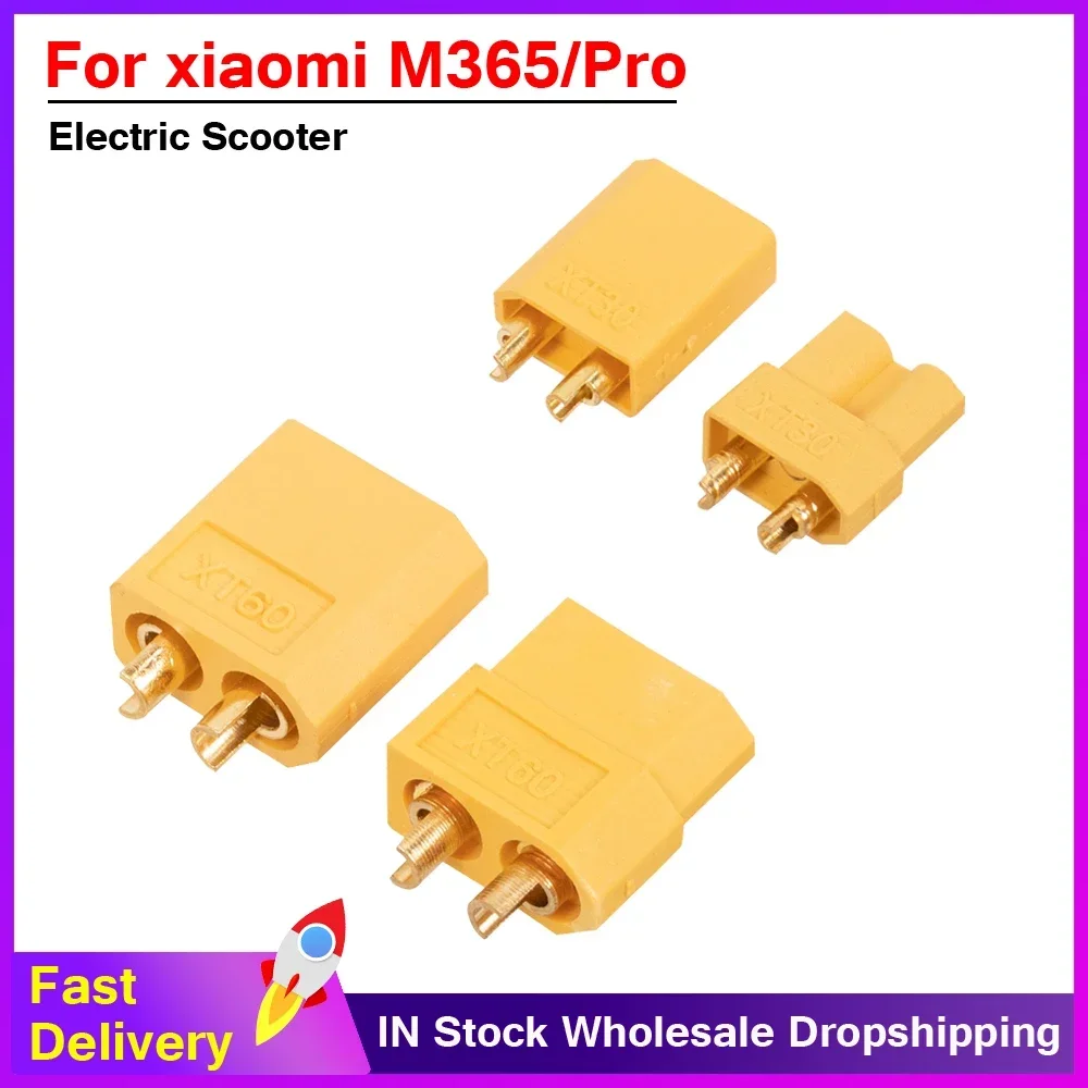 Male / Female XT30 XT60 Connectors T Plug Battery Charger Connector for Xiaomi M365 Pro 1S Ninebot Max G30 Electric Scooter