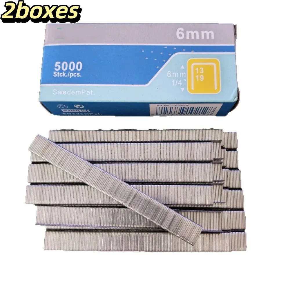 

2boxes（10000pcs） Galvanized Steel U-Shaped Staples Premium Material Solid Hardness Galvanized Staples Rust Resistance