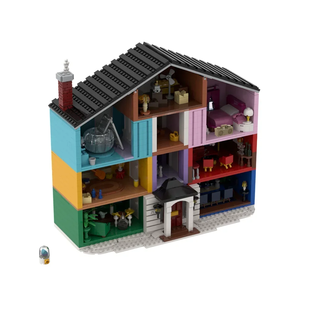 Gobricks MOC Tayloredss Lovers House 9, verschillende kamers Bouwsteen Make-up Kamer/Bar ontvangstruimte/kleedkamer Speelgoed kinderen Gift