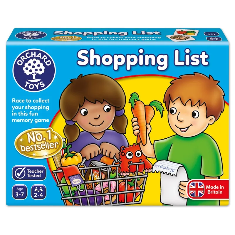 Orchard Toys table game shopping list math parent-child puzzle toys