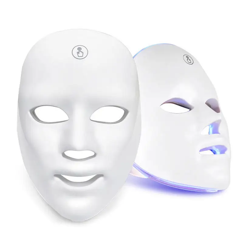 Máscara LED facial 7 colores Máscara de terapia de fotones LED Dispositivo de belleza de elevación de rejuvenecimiento de la piel